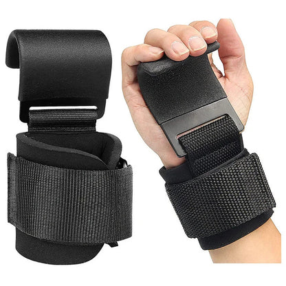 Weight Lifting Hooks with Wrist Straps – Heavy Duty Gym Grip Support for Deadlifts, Pull-Ups, and Weightlifting Training