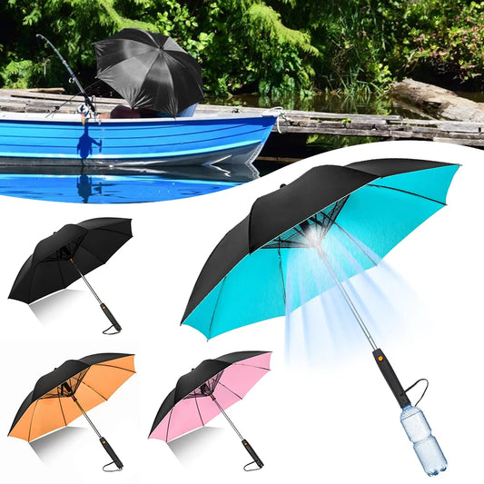 Portable Umbrella with Fan & Misting – Cooling Sun Shade for Outdoor Travel & Summer Heat