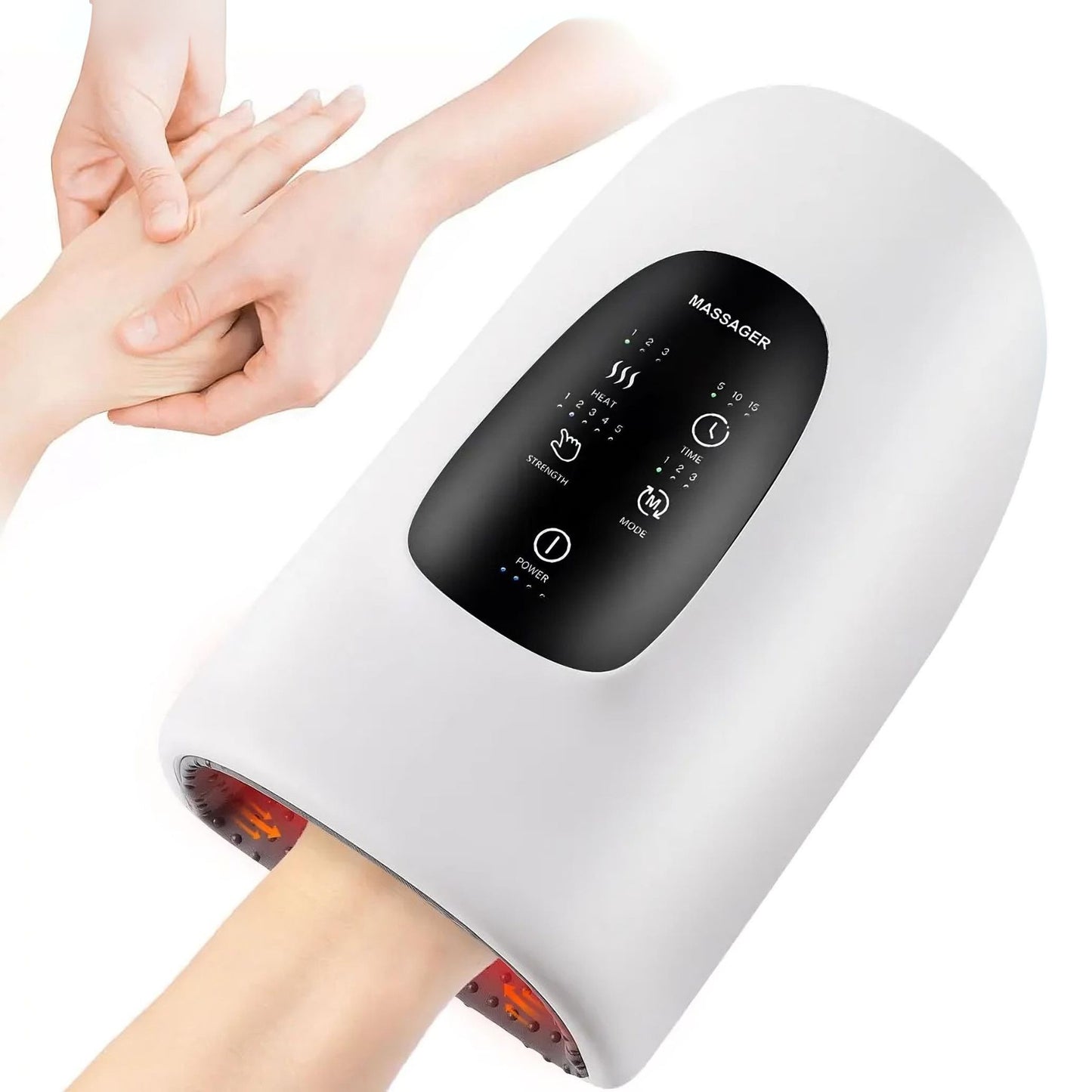 Wireless Electric Hand Massager for Pain Relief, Compression Therapy, Arthritis & Finger Stress