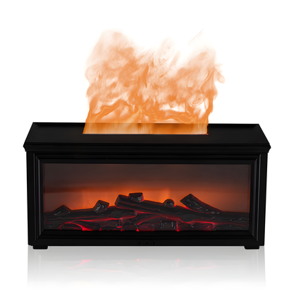 Flame Effect Aroma Diffuser, 150ml Ultrasonic Humidifier with Fireplace Glow