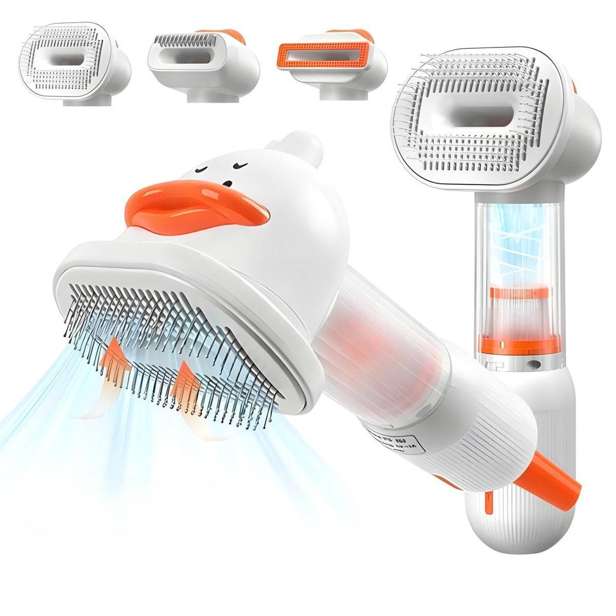 4 in 1 Electric Pet Grooming Brush with Vacuum Suction and Blow Nozzle