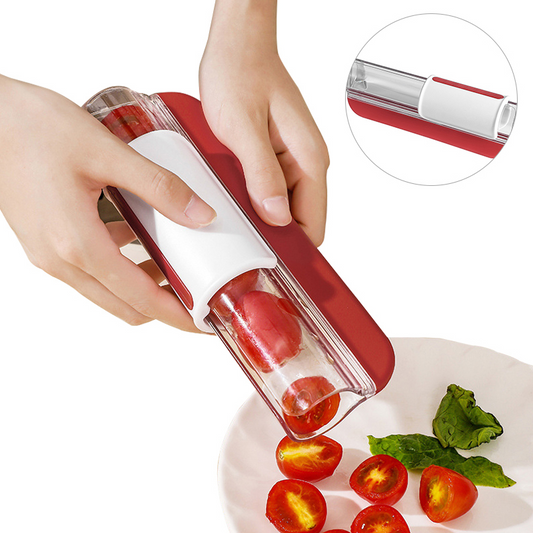 Cherry Tomato Slicer Cutter for Fruits & Veggies – Quick Kitchen Tool for Salad & Meal Prep