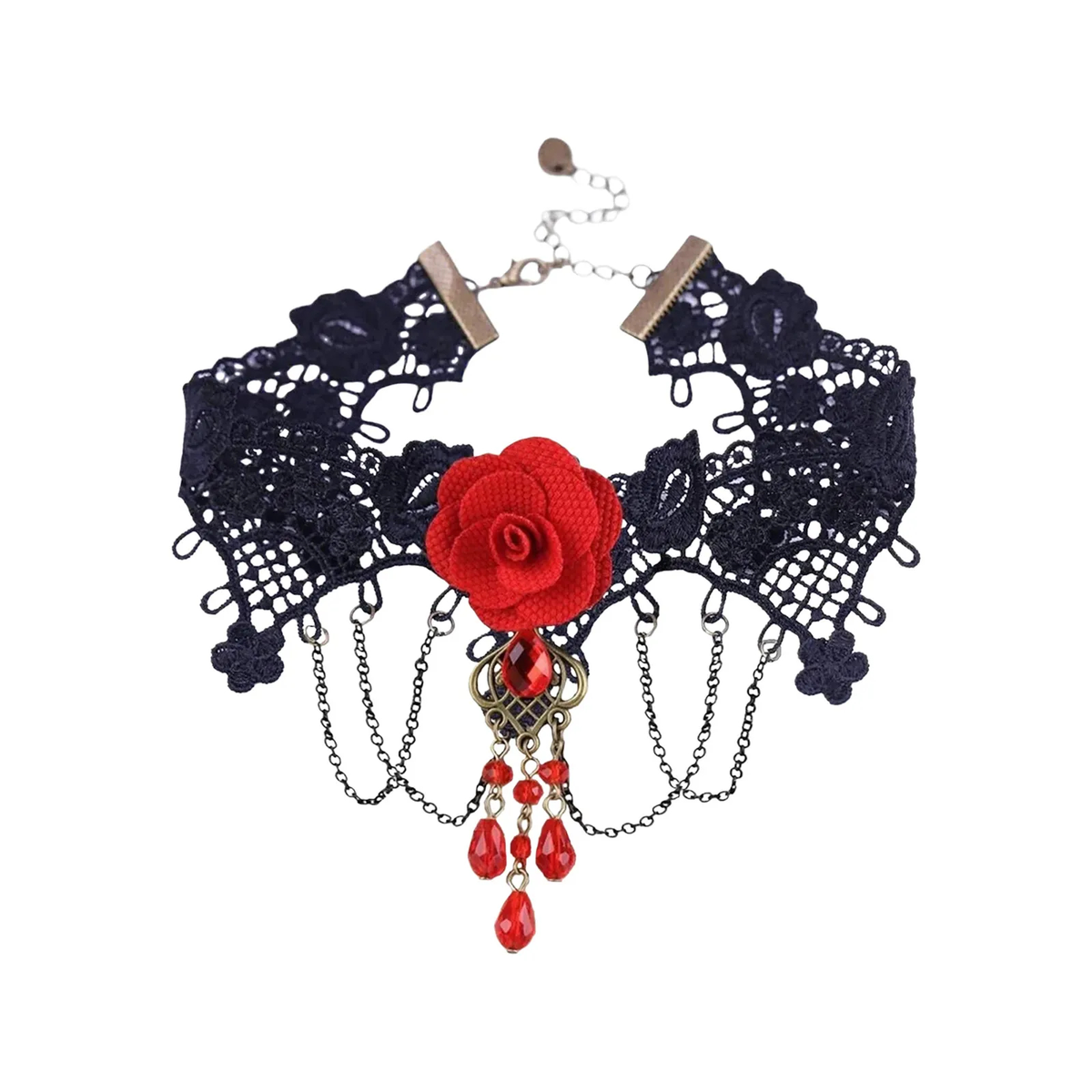 Gothic Lace Choker and Earrings