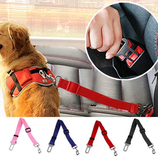 Pet Car Seat Belt for Dogs & Cats, Adjustable Safety Harness, Travel Seatbelt, Durable & Secure