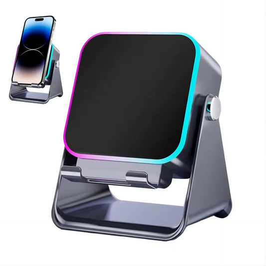 5 in 1 Bluetooth Speaker Stand with Wireless Charger and RGB Light