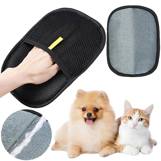 Pet Hair Removal Glove – Gentle Deshedding Brush Glove for Dogs & Cats, Easy Grooming Glove Tool