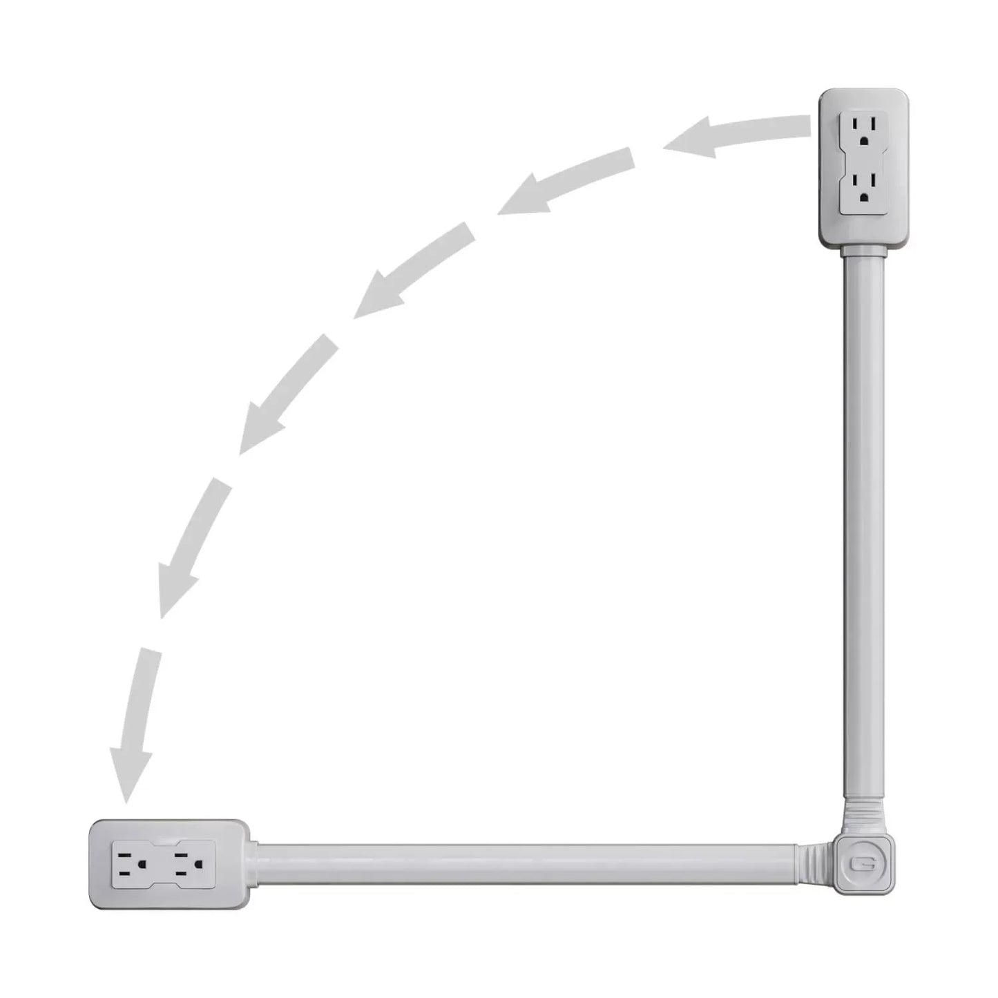 Electrical Outlet Extender – 3-Outlet Power Splitter with Surge Protection, Space-Saving Design for Home & Office Use