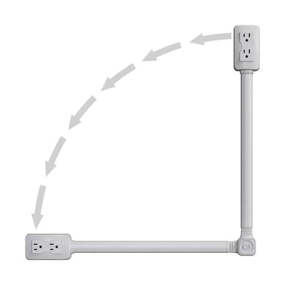 Electrical Outlet Extender – 3-Outlet Power Splitter with Surge Protection, Space-Saving Design for Home & Office Use