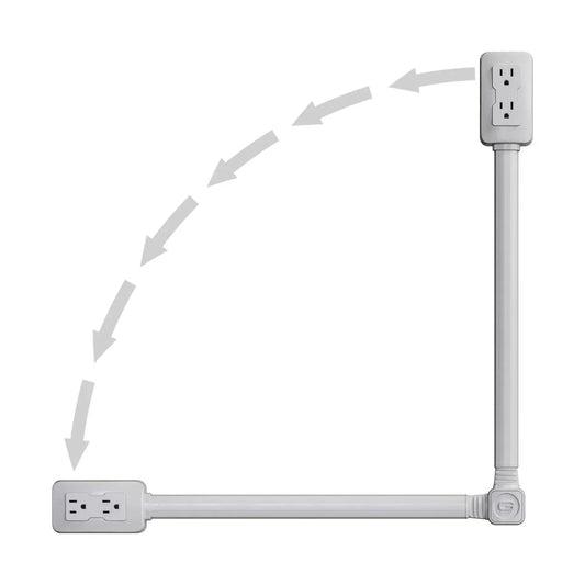 Electrical Outlet Extender – 3-Outlet Power Splitter with Surge Protection, Space-Saving Design for Home & Office Use
