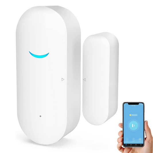 Window WiFi Sensor for Home Security, Smart Sensor Device, Remote Monitoring, Easy Installation
