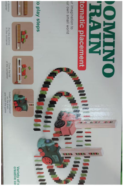 Domino Train Toys Baby Toys Car Puzzle Automatic Release Licensing Electric Building Blocks