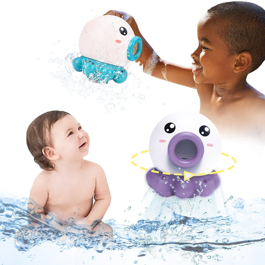Octopus Fountain Bath Toy Water Jet Rotating Shower Bathroom Toy - Summer Water Toys Sprinkler Beach Toys