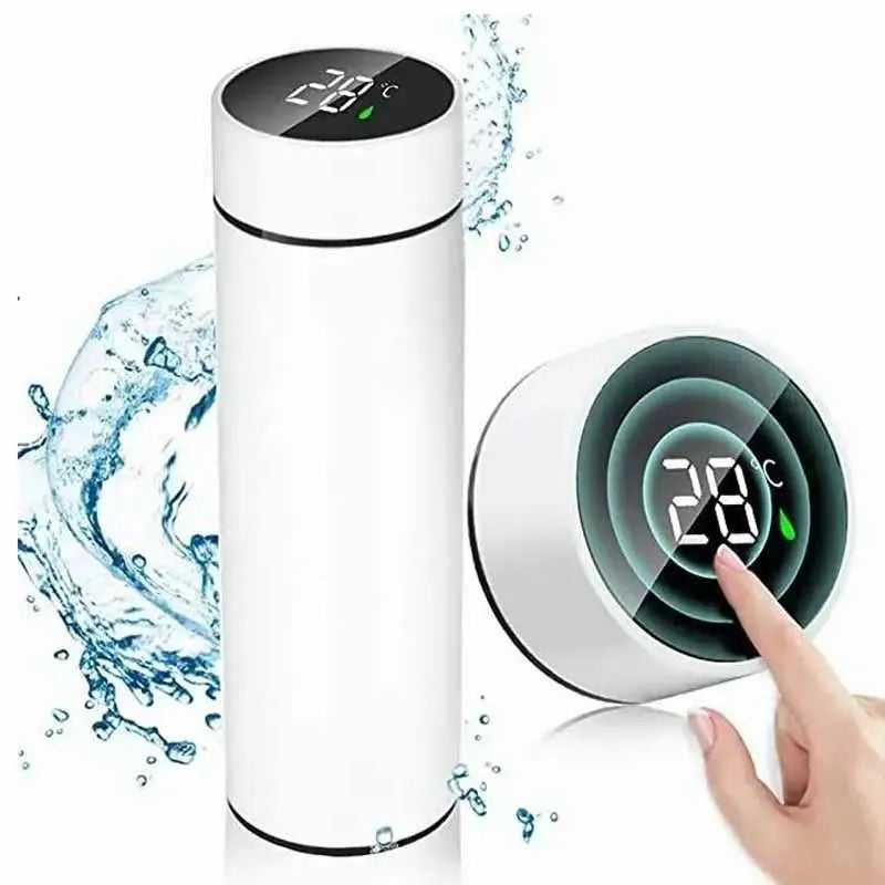 Stainless steel thermos bottle with digital temperature display, Intelligent temperature measurement cup