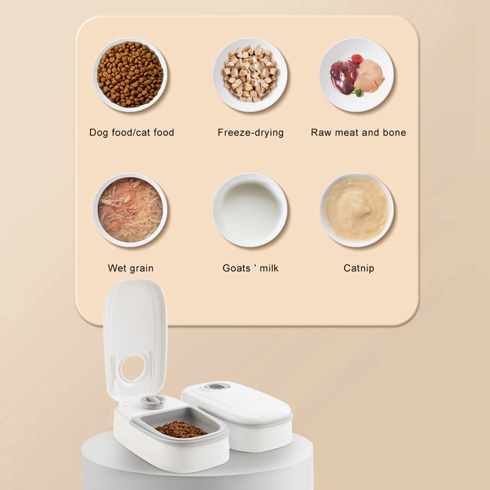 Smart Auto Pet Feeder - Timer Food Dispenser for Cats & Dogs - Stainless Steel Bowl - Pet Supplies