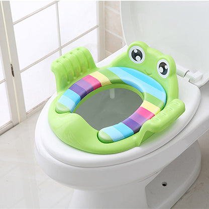 Baby Kids Toilet Seat Trainer – Toddler Potty Training Seat with Handles for Boys & Girls Bathroom