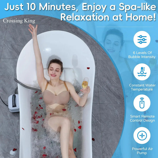 Bath Electric Bubble Mat – Heated Foot Spa Massager with Bubbles for Relaxation, Stress Relief, and Foot Care