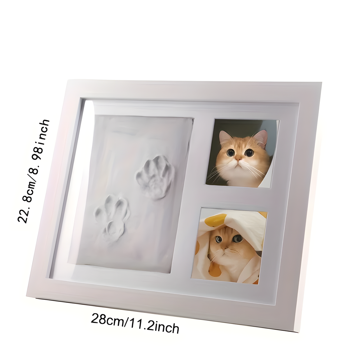 Baby Handprint and Footprint Keepsake Frame with Clean Touch Ink Pad