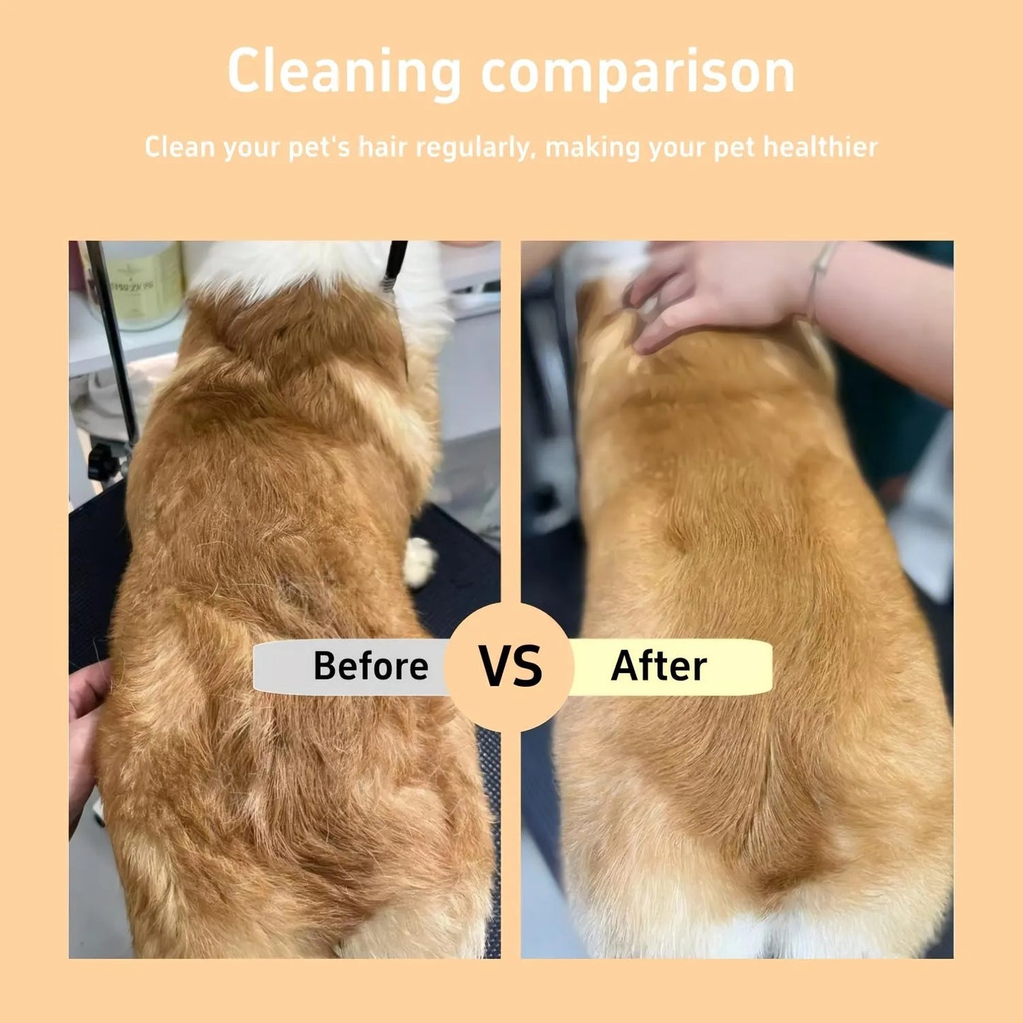 Pet Hair & Flea Comb – Grooming Tool for Dogs & Cats, Removes Tangles, Fleas & Loose Fur