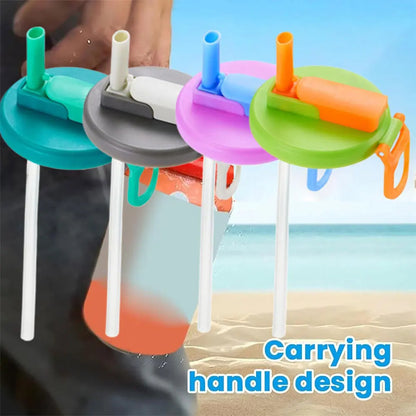 Reusable Soda Lid Cover with Straw | Spill-Proof Drink Cap for Cans, Juice, Water, Travel & Kids