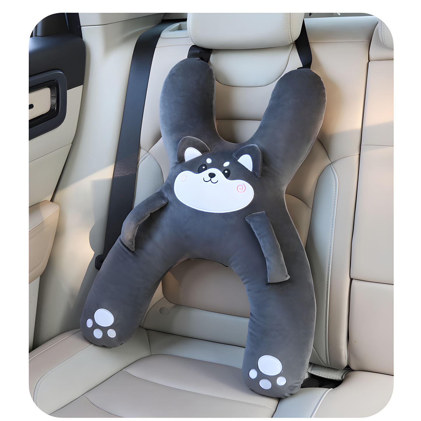 Children's Car Seat Neck Pillow, Soft H Shape Head Support for Long Journeys