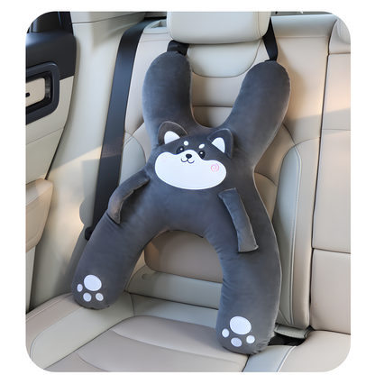 Children's Car Seat Neck Pillow, Soft H Shape Head Support for Long Journeys