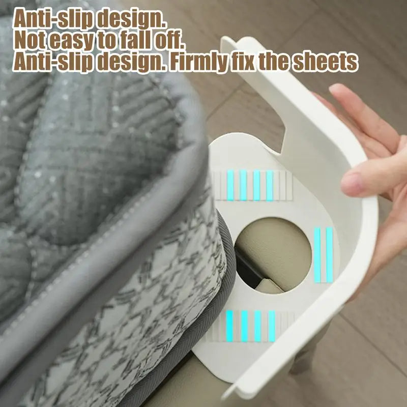 Bed Sheet Fasteners Clips – Adjustable Elastic Straps for Mattress Sheet Grippers & Corner Holders