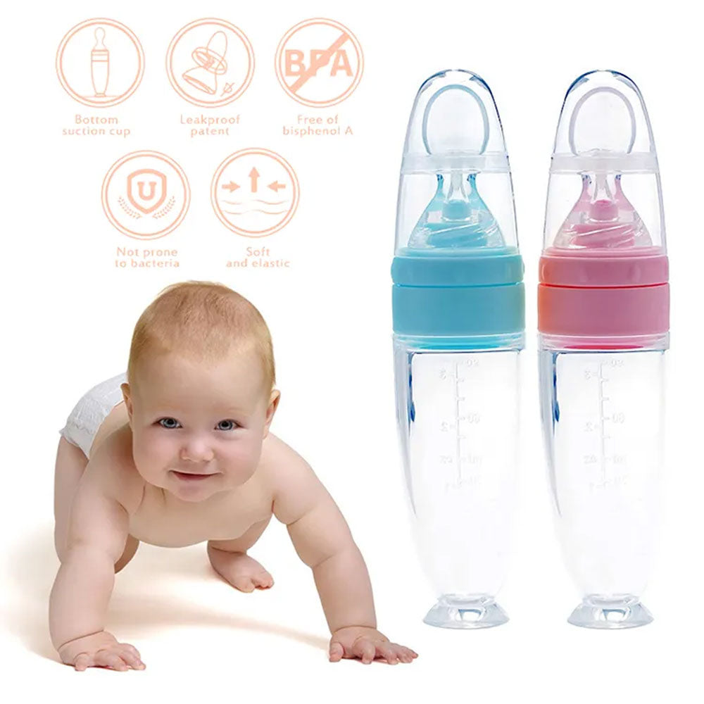 Baby Feeding Squeeze Spoon – BPA-Free, Easy-to-Use Soft Squeeze Baby Food Dispenser for Infants