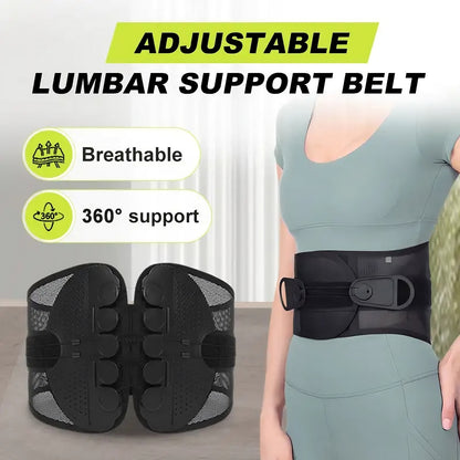 Adjustable Lumbar Support Belt – Lower Back Brace for Pain Relief, Posture Correction & Spine Support