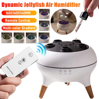 Jellyfish Diffuser – LED Color Changing Aromatherapy Essential Oil Diffuser with Realistic Floating Jellyfish for Home Decor