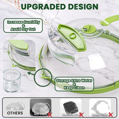 Microwave Food Cover – Collapsible Microwave Plate Lid with Steam Vents for Splatter Protection