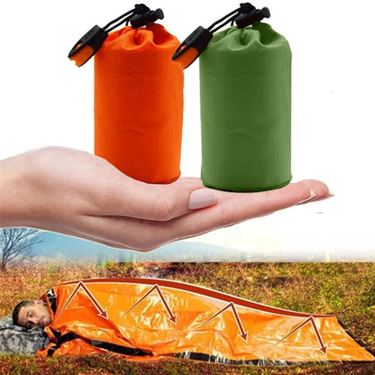 Emergency Sleeping Bag Thermal Survival Blanket | Lightweight Waterproof Bivy Sack for Camping & Hiking
