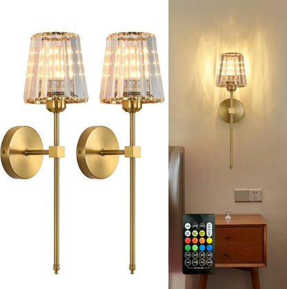 LED RGB Rechargeable Wall Lamp – Wireless Color Changing Modern Night Light for Bedroom & Home Decor