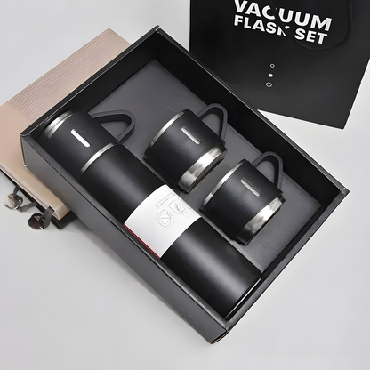 Insulated Flask and 3 Cup Gift Set