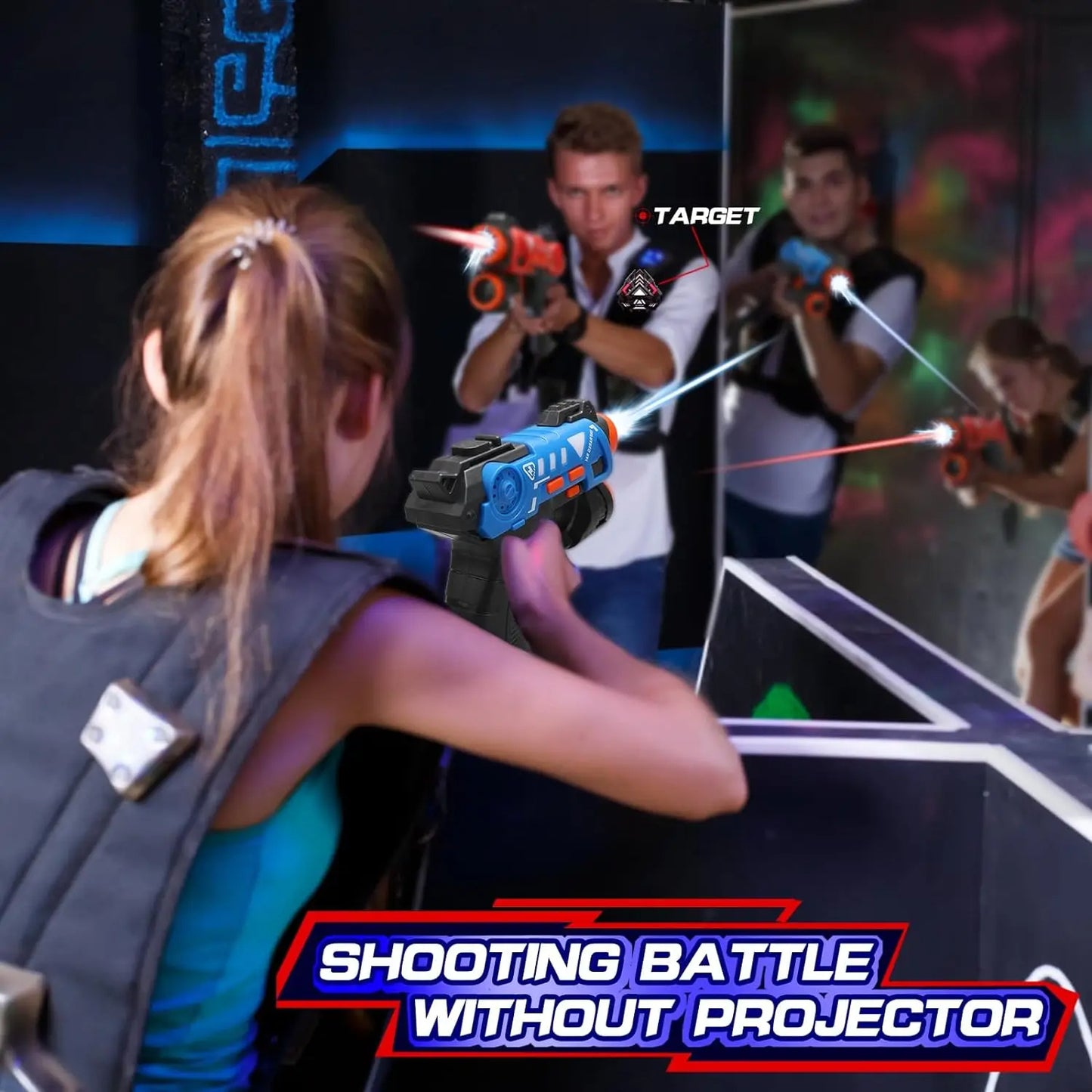 Interactive Projector Shooting Game – Motion Sensor Target Play for Kids with Lights & Sound