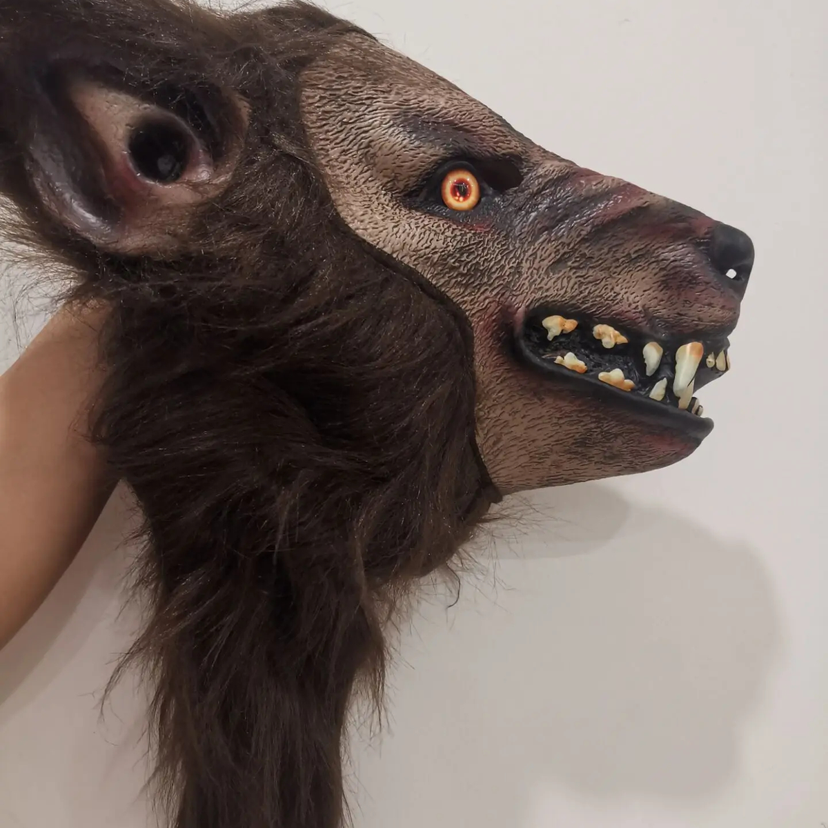 Faux Fur Wolf Mask