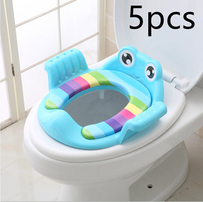 Baby Kids Toilet Seat Trainer – Toddler Potty Training Seat with Handles for Boys & Girls Bathroom