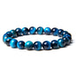 Semi-precious Stone Blue Tiger Stone Handmade Jewelry Couple Bracelet