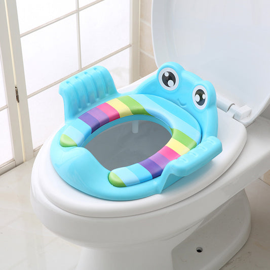 Baby Kids Toilet Seat Trainer – Toddler Potty Training Seat with Handles for Boys & Girls Bathroom