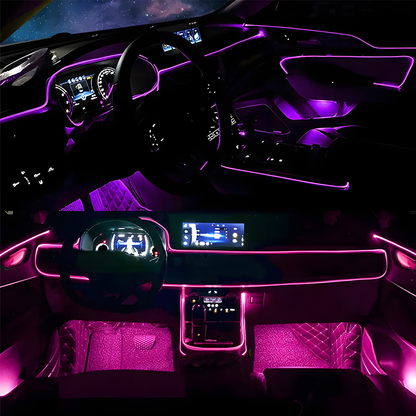 Car Interior LED Strip Lights, App Controlled RGB Fibre Optic Ambient Kit