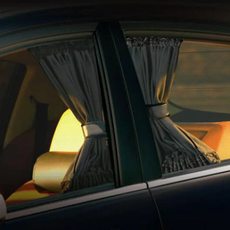 Car Window Curtain Blinds – UV Sun Shade, Privacy Screen, Retractable & Universal Fit for All Vehicles