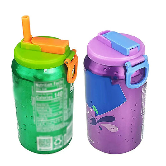 Reusable Soda Lid Cover with Straw | Spill-Proof Drink Cap for Cans, Juice, Water, Travel & Kids