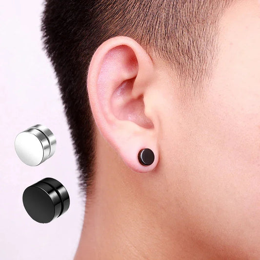 Magnetic Clip On Earrings, No Piercing Needed Zircon Crystal Studs
