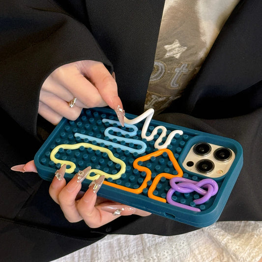 Stress-Relief Phone Case – Soft Silicone Fidget Cover with Bubble Pop Design for iPhone/Android