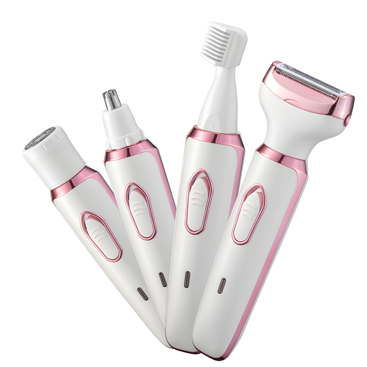 Women's Rechargeable Body Shaver, 4 in 1 Cordless Trimmer for Legs and Bikini