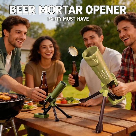 Mortar Cannon Bottle Opener, Novelty Beer Cap Launcher for Bars and Gifts