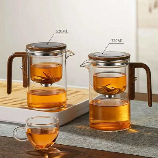 Handcrafted Wooden Tea Pot for Serving | Vintage Style Teapot Decor, Eco-Friendly Kitchen Gift