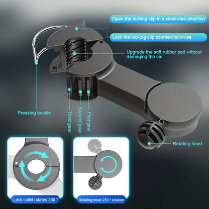 Dual-Head Car Seat Fan – 360° Adjustable Cooling Fan for Rear & Front Seats | USB Powered, Quiet & Strong Airflow
