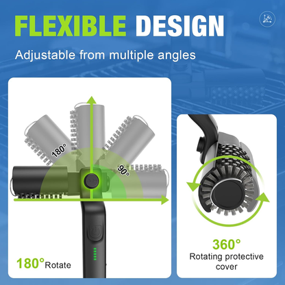 Cordless Electric BBQ Grill Brush, Rechargeable Rotating Bristle Cleaner