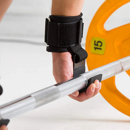 Weight Lifting Hooks with Wrist Straps – Heavy Duty Gym Grip Support for Deadlifts, Pull-Ups, and Weightlifting Training