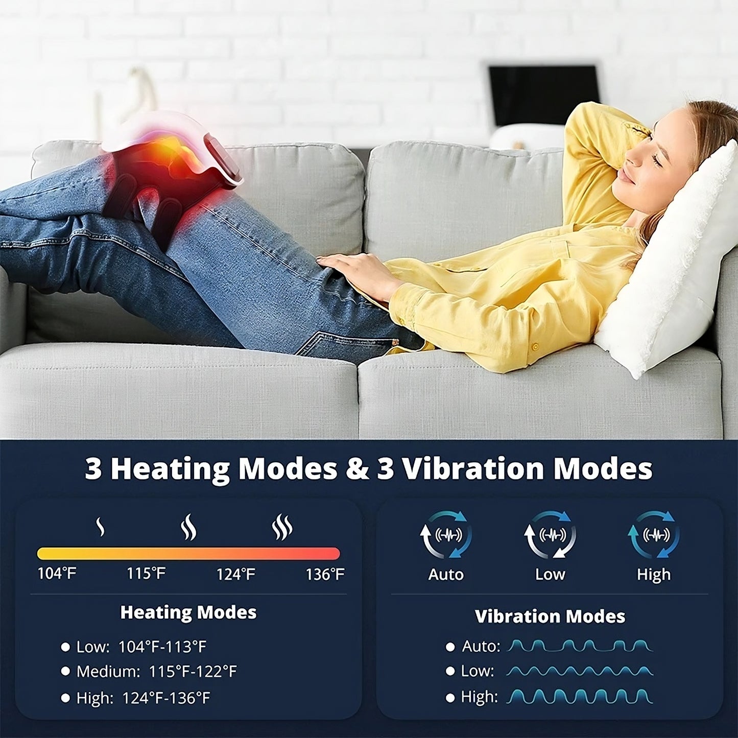 Electric Knee Therapy Device – Heated Vibration Wrap for Pain Relief, Arthritis & Joint Support